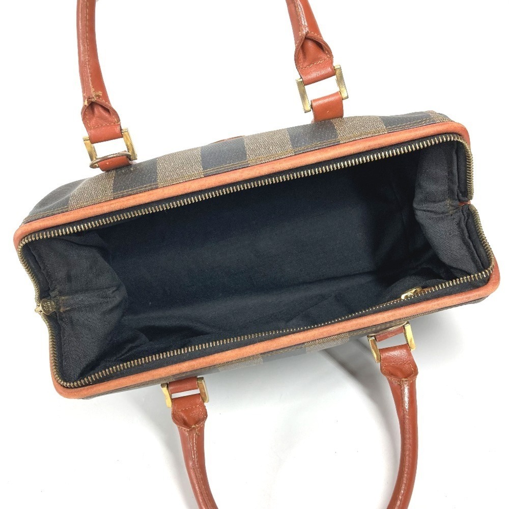 FENDI Vintage Pecan Handbag, Mini Boston Bag, Leather, Brown, Men's and Women's - Picture 13 of 16